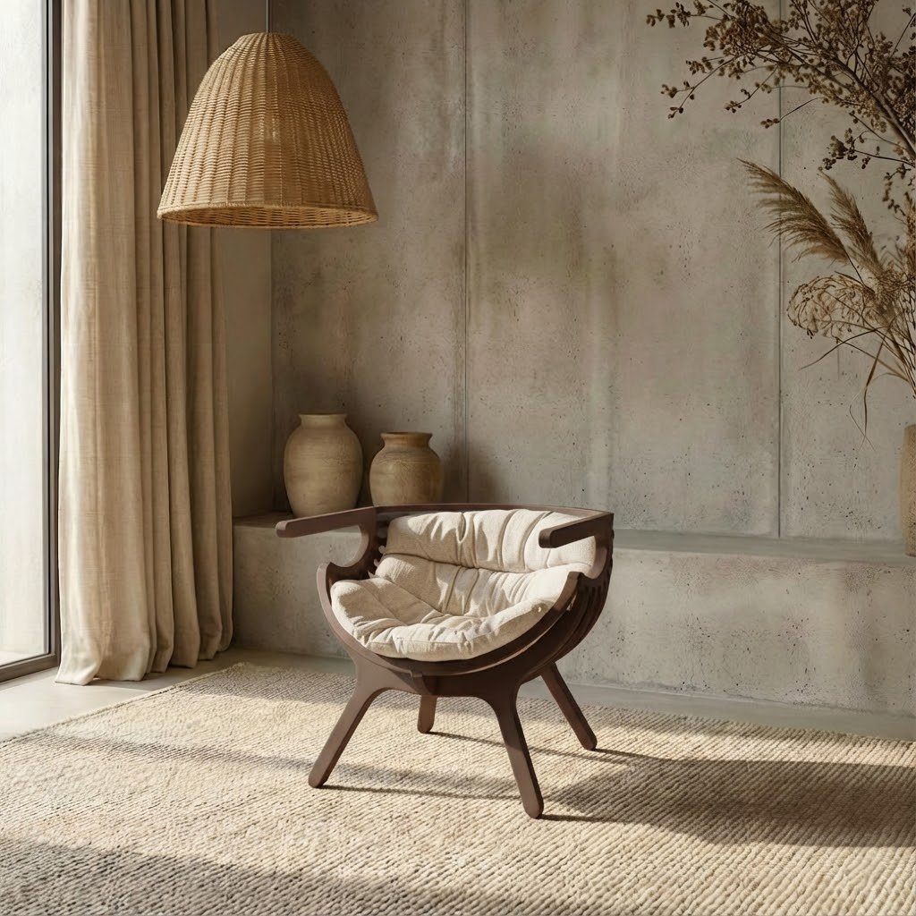 Yuma Parametric Lounge Chair | Spherical Plywood Accent Chair