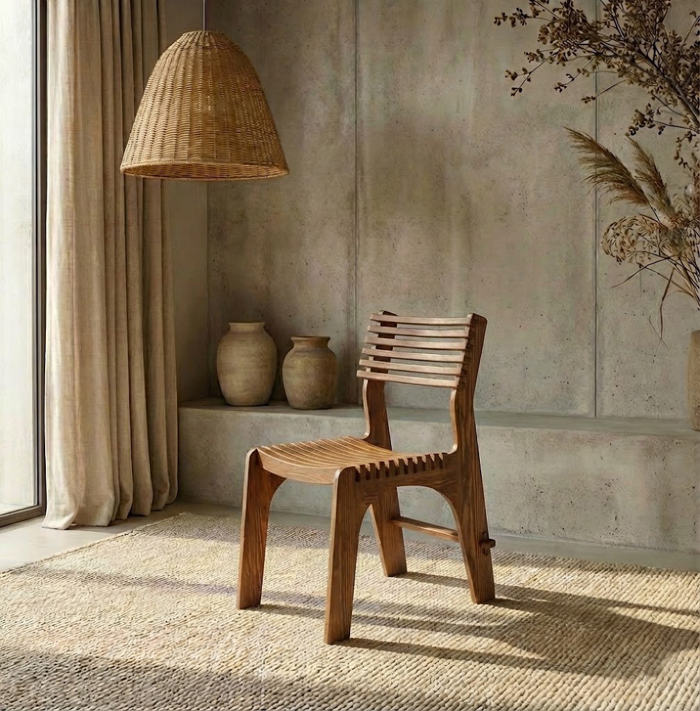 Cairo Parametric Chair | Sculptural Plywood Dining Chair