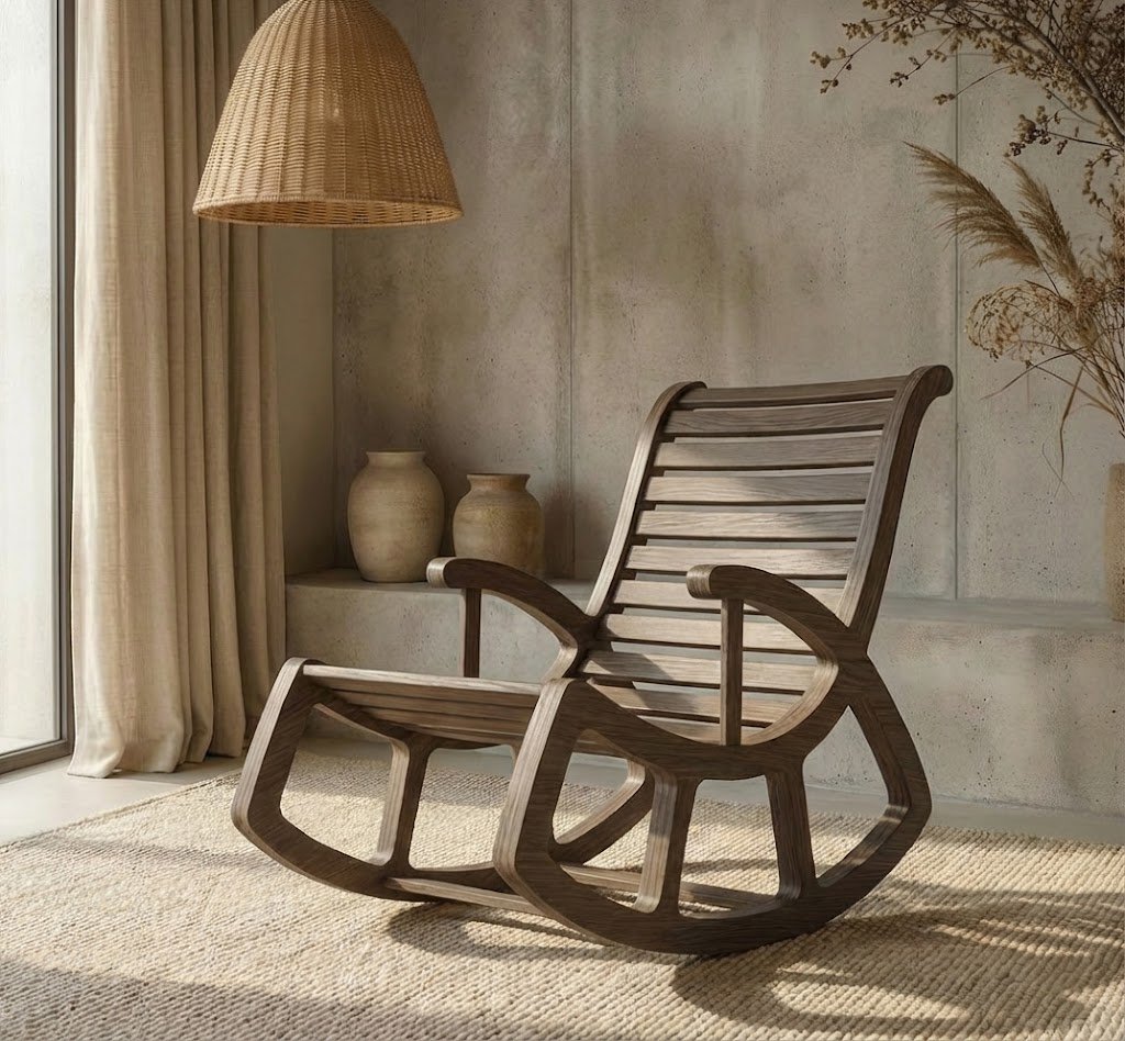 Viking Rocking Chair | Wide Profile Plywood Lounger