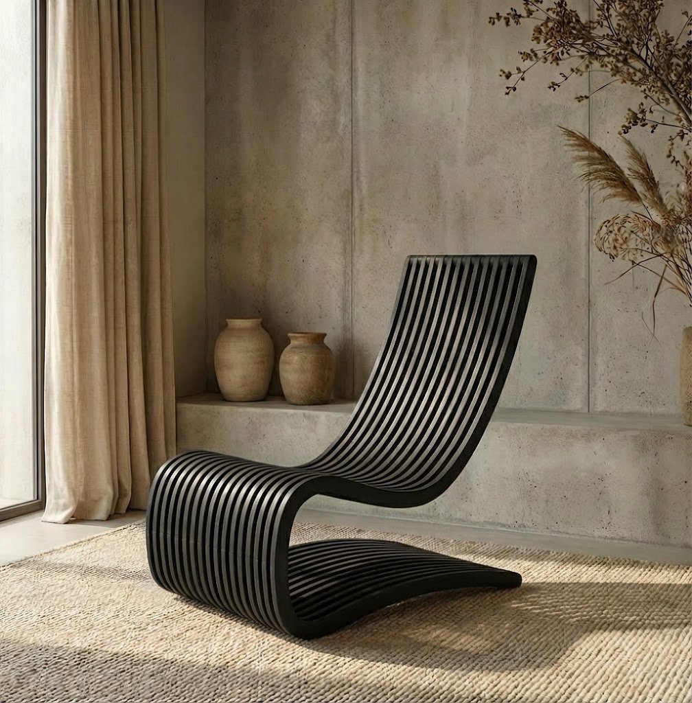 Homer Parametric Lounge Chair | S-Shaped Plywood Recliner