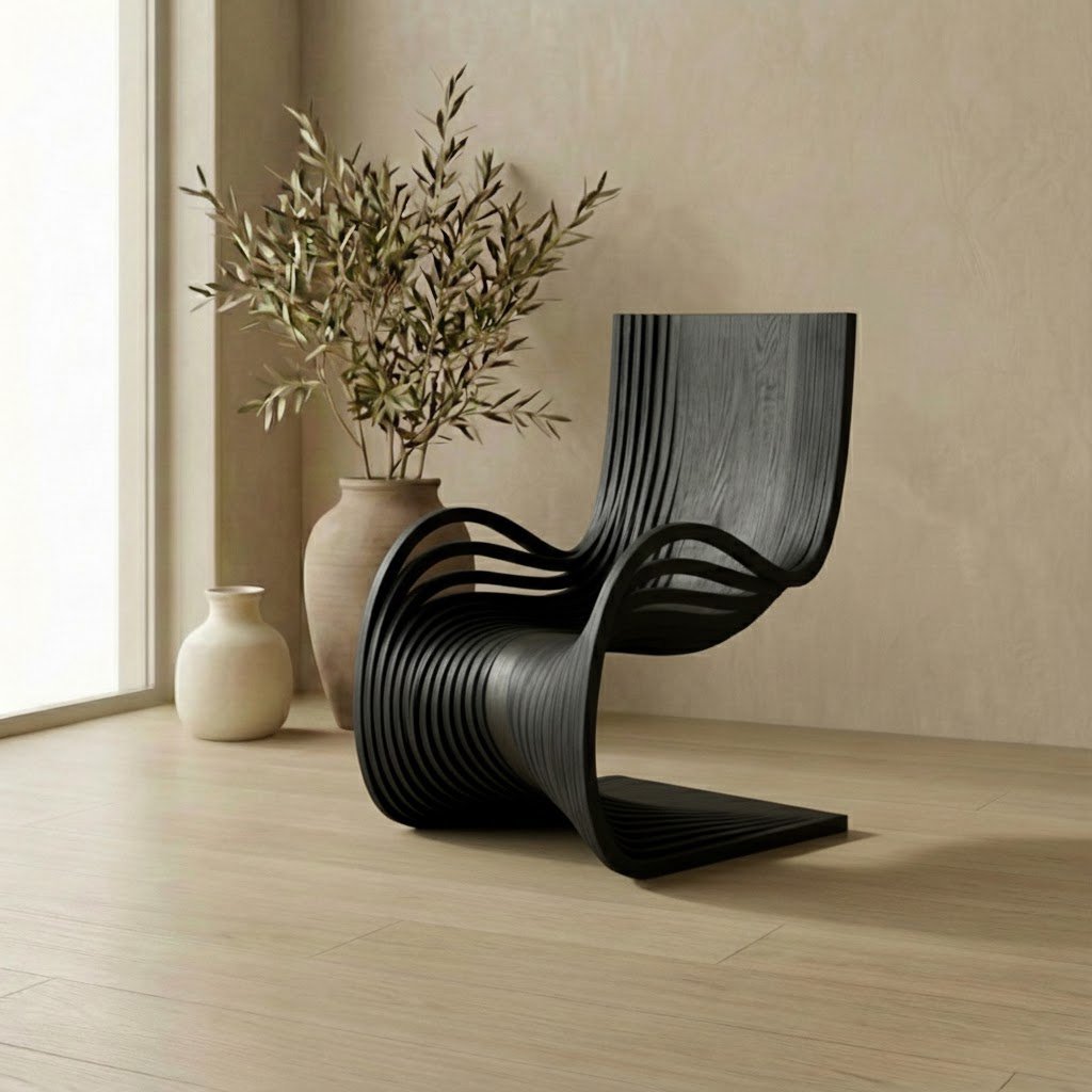 Milan Parametric Chair | Sculptural Plywood Lounge Chair